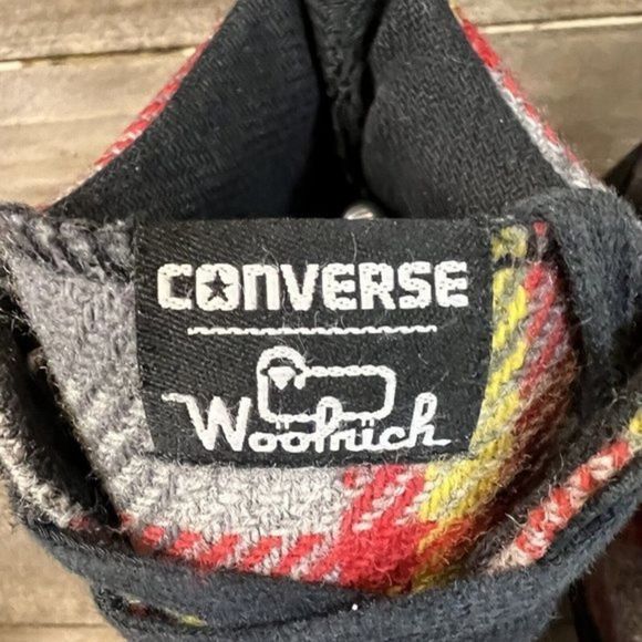 Mens Converse Woolrich Plaid Wool Flannel Lug Sole Shoes Sneakers Size 9 M GUC - Picture 4 of 8